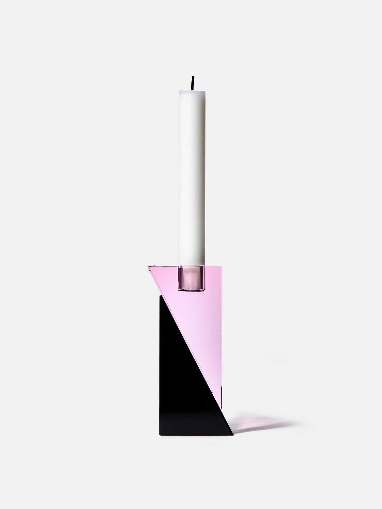 Rosa ljusstake kristallglas inredning